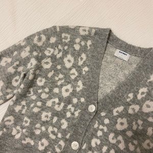 grey cheetah print sweater